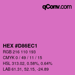 Color code: HEX #D86EC1 | qconv.com