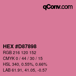 颜色代码: HEX #D87898 | qconv.com