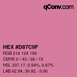 Color code: HEX #D87C9F | qconv.com