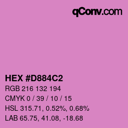 カラーコード: HEX #D884C2 | qconv.com