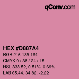Color code: HEX #D887A4 | qconv.com
