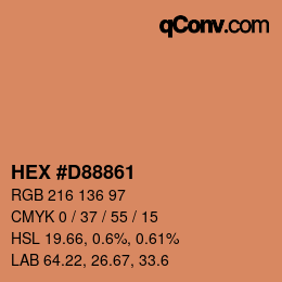 Color code: HEX #D88861 | qconv.com