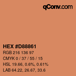 Color code: HEX #D88861 | qconv.com