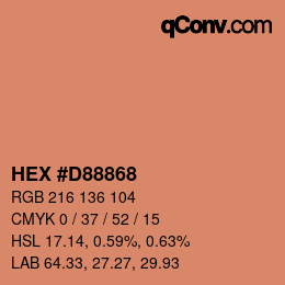 Color code: HEX #D88868 | qconv.com