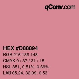 カラーコード: HEX #D88894 | qconv.com