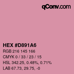 Color code: HEX #D891A6 | qconv.com