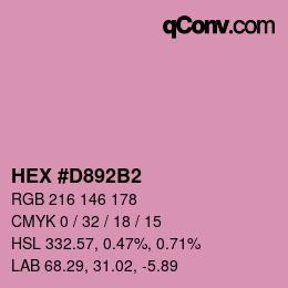 Farbcode: HEX #D892B2 | qconv.com