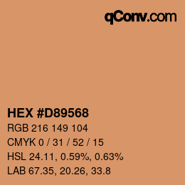 Código de color: HEX #D89568 | qconv.com