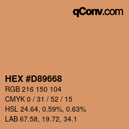 Color code: HEX #D89668 | qconv.com