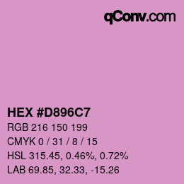 Color code: HEX #D896C7 | qconv.com