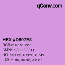 Color code: HEX #D897E3 | qconv.com
