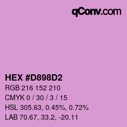 Color code: HEX #D898D2 | qconv.com
