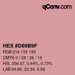 Color code: HEX #D89B9F | qconv.com