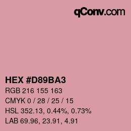 Color code: HEX #D89BA3 | qconv.com