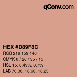 Color code: HEX #D89F8C | qconv.com