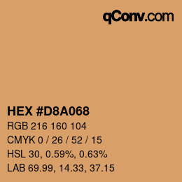Color code: HEX #D8A068 | qconv.com