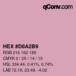 カラーコード: HEX #D8A2B9 | qconv.com