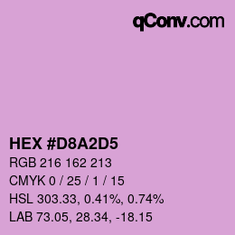 Código de color: HEX #D8A2D5 | qconv.com