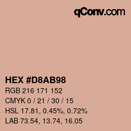 颜色代码: HEX #D8AB98 | qconv.com