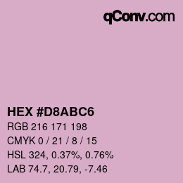 Color code: HEX #D8ABC6 | qconv.com