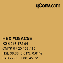 Color code: HEX #D8AC5E | qconv.com