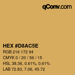 カラーコード: HEX #D8AC5E | qconv.com