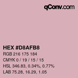 Color code: HEX #D8AFB8 | qconv.com