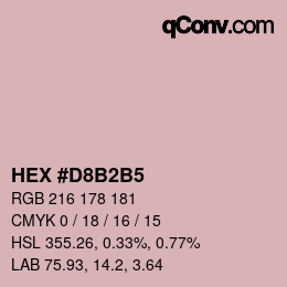 カラーコード: HEX #D8B2B5 | qconv.com
