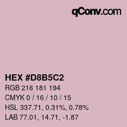 Color code: HEX #D8B5C2 | qconv.com
