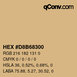Color code: HEX #D8B68300 | qconv.com