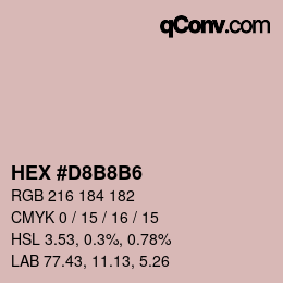 Color code: HEX #D8B8B6 | qconv.com