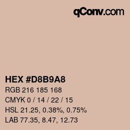 Color code: HEX #D8B9A8 | qconv.com