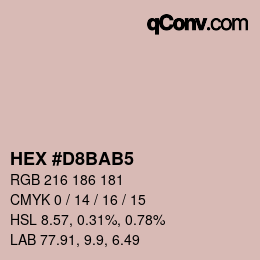 カラーコード: HEX #D8BAB5 | qconv.com