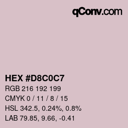 Color code: HEX #D8C0C7 | qconv.com