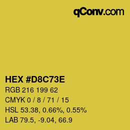 Color code: HEX #D8C73E | qconv.com