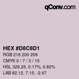 Color code: HEX #D8C8D1 | qconv.com