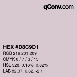 Color code: HEX #D8C9D1 | qconv.com