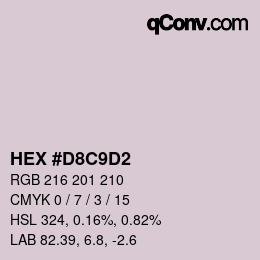 Color code: HEX #D8C9D2 | qconv.com