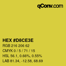 Color code: HEX #D8CE3E | qconv.com