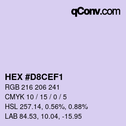 Color code: HEX #D8CEF1 | qconv.com