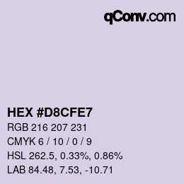 Color code: HEX #D8CFE7 | qconv.com