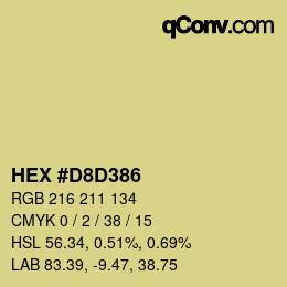 カラーコード: HEX #D8D386 | qconv.com