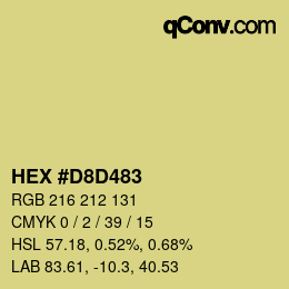 Color code: HEX #D8D483 | qconv.com