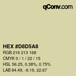 カラーコード: HEX #D8D5A8 | qconv.com