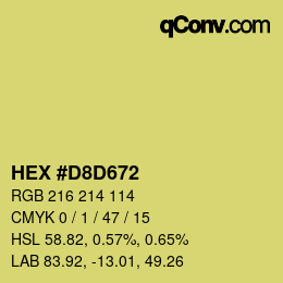 Color code: HEX #D8D672 | qconv.com