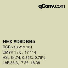 カラーコード: HEX #D8DBB5 | qconv.com
