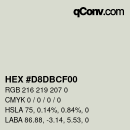 Color code: HEX #D8DBCF00 | qconv.com
