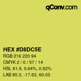 カラーコード: HEX #D8DC5E | qconv.com