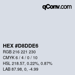 Color code: HEX #D8DDE6 | qconv.com