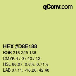 Color code: HEX #D8E188 | qconv.com